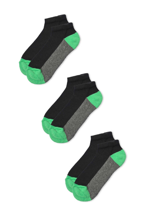Identic Men's No Show Terry Socks - Pack Of 3