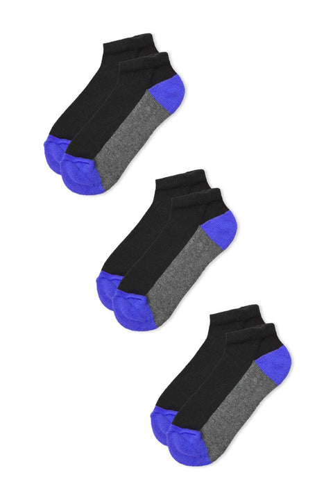 Identic Men's No Show Terry Socks - Pack Of 3
