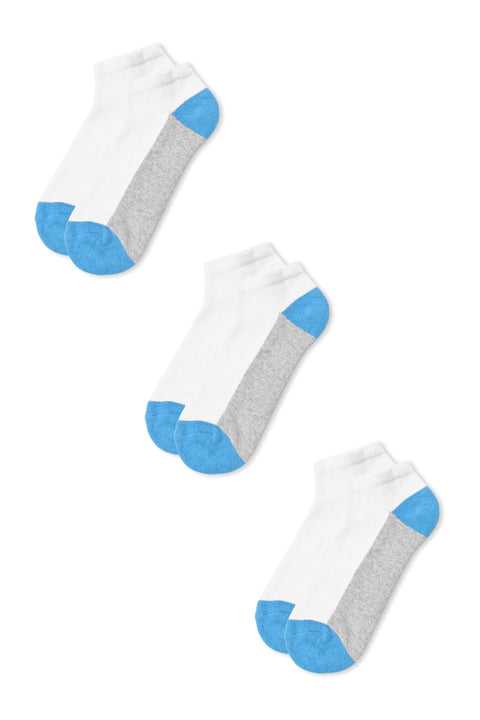 Identic Men's No Show Terry Socks - Pack Of 3