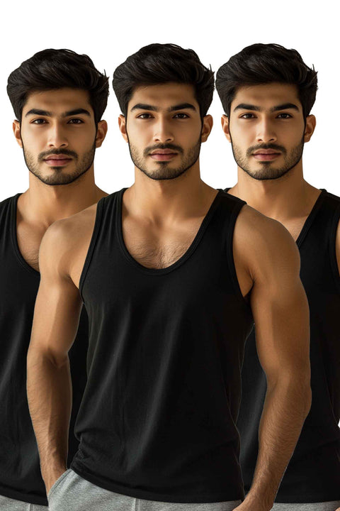Black Men's Vest Summer (Sleeveless) 786