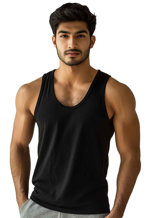Black Men's Vest Summer (Sleeveless) 786