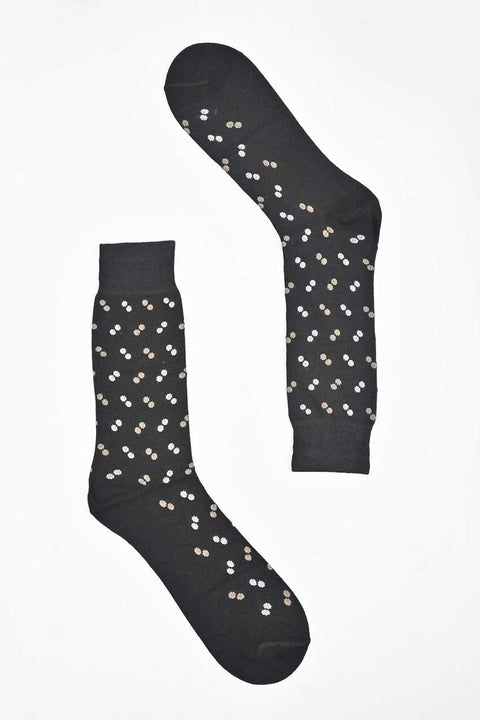 Men's Dots Design Regular Dress Socks