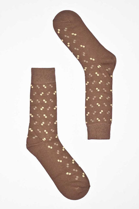 Men's Dots Design Regular Dress Socks