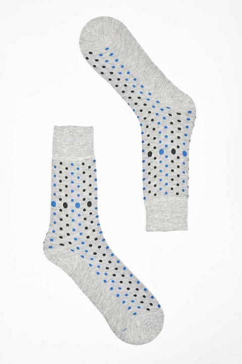 Men's Dots Design Regular Dress Socks