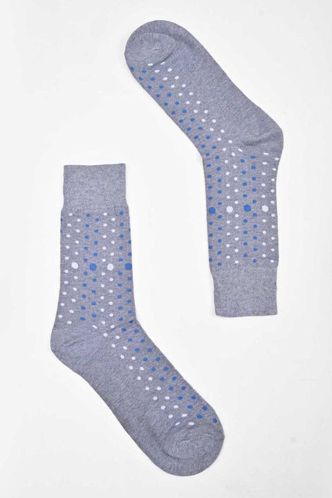 Men's Dots Design Regular Dress Socks