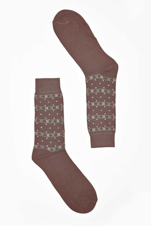 Men's Pattern Design Regular Dress Socks