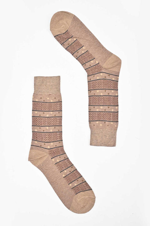 Men's Pattern Design Regular Dress Socks