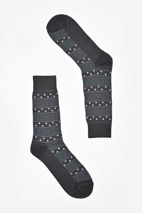 Men's Pattern Design Regular Dress Socks