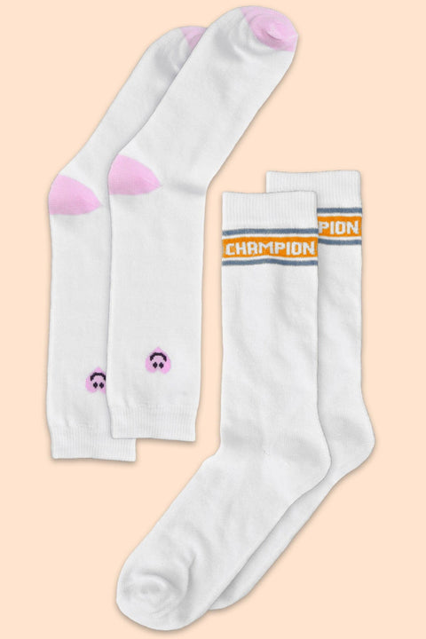 Men's Champion Embroidered Crew Socks - Pack Of 2 Pairs