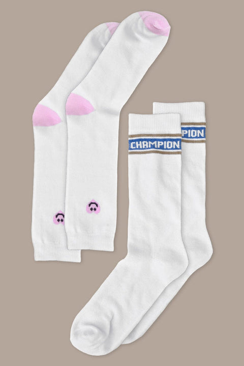 Men's Champion Embroidered Crew Socks - Pack Of 2 Pairs