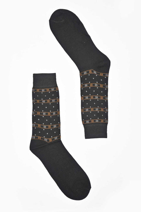 Men's Pattern Design Regular Dress Socks
