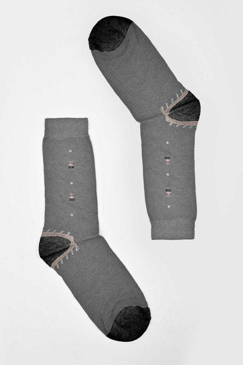 Men's Pattern Design Regular Dress Socks