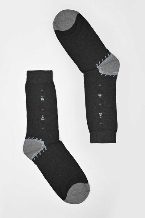 Men's Pattern Design Regular Dress Socks