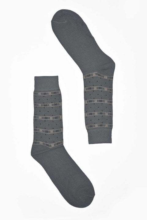 Men's Pattern Design Regular Dress Socks